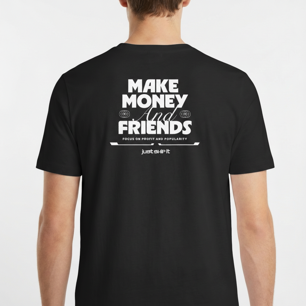 "REGULAR // MAKE MONEY AND FRIENDS" Camiseta Básica Unissex