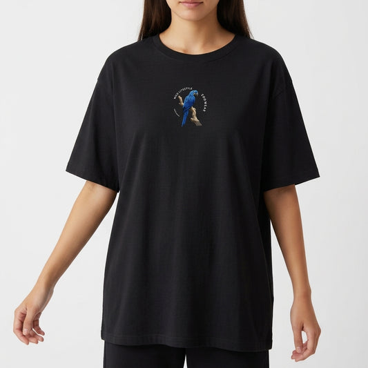 "Brazilian Birds Collection - Arara Azul" Camiseta Oversized Básica