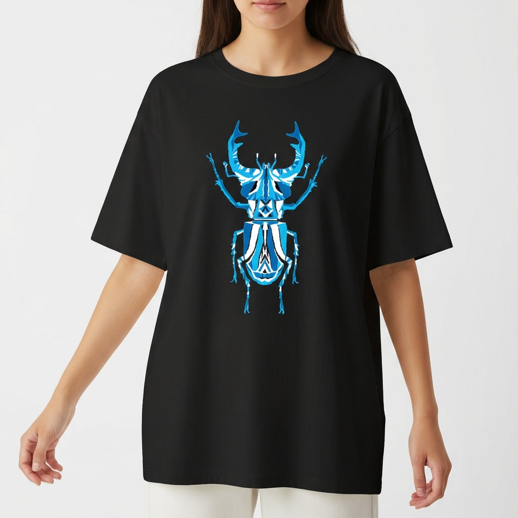 "Camiseta Besouro Independente - Stag Azul" Camiseta Oversized Básica