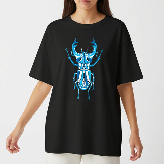 "Camiseta Besouro Independente - Stag Azul" Camiseta Oversized Básica