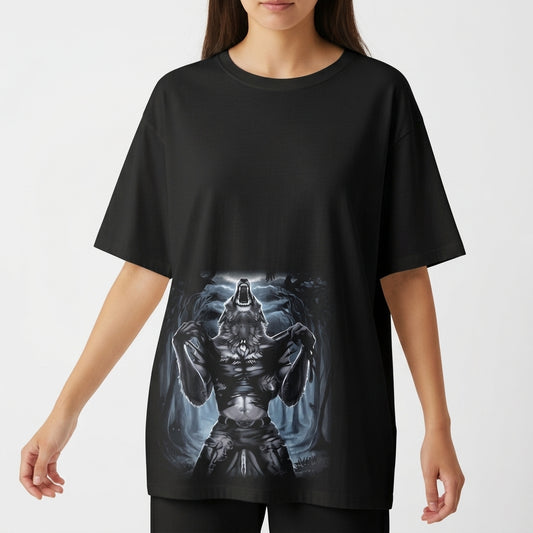 "DOMINGO A NOITE" Camiseta Oversized Básica