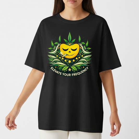 "Camiseta Oversized HIGHMOOD — Energia Que Se Veste | Preto, Verde Musgo & Off White" Camiseta Oversized Básica