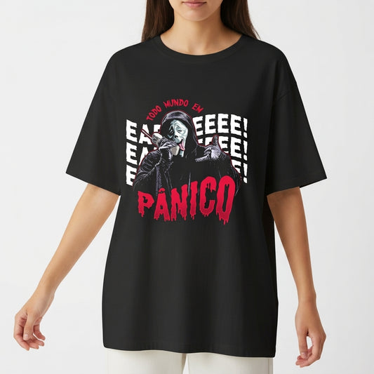 "Oversized Ghostface" Camiseta Oversized Básica