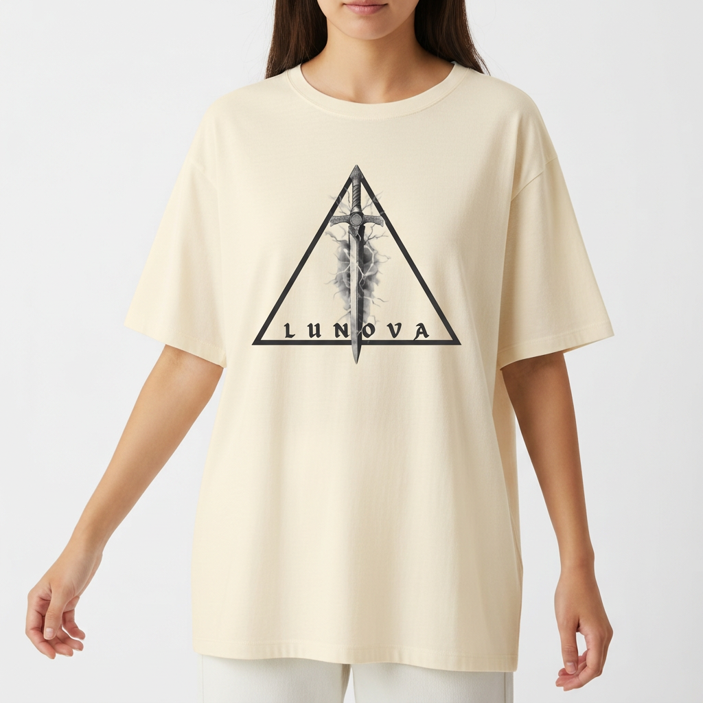"LUNOVA - Invictus" Camiseta Oversized Básica