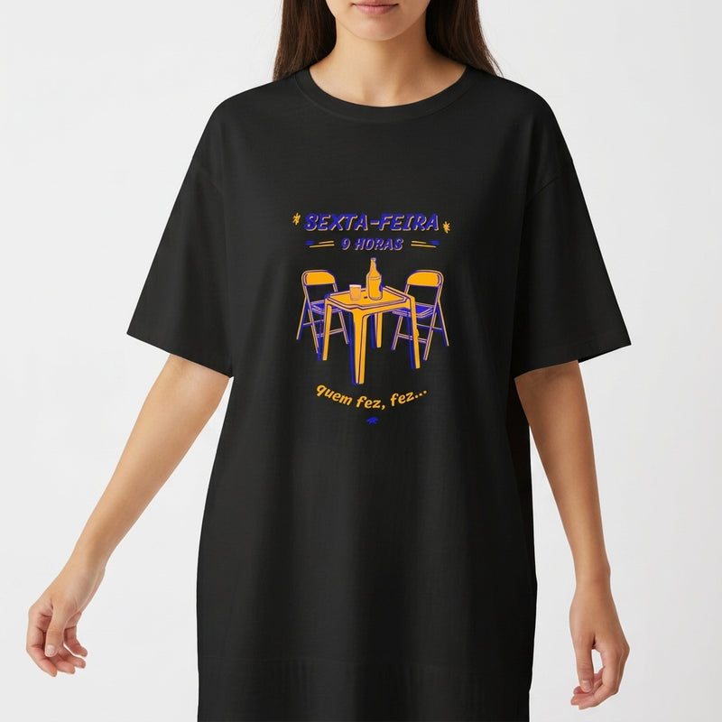 "Camiseta Oversized Basica Sexta feira" Camiseta Oversized Básica