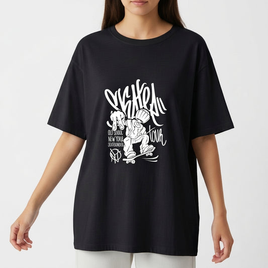 "Overzised Skate" Camiseta Oversized Básica
