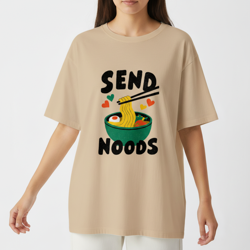 "Camiseta oversized - Send noods" Camiseta Oversized Básica