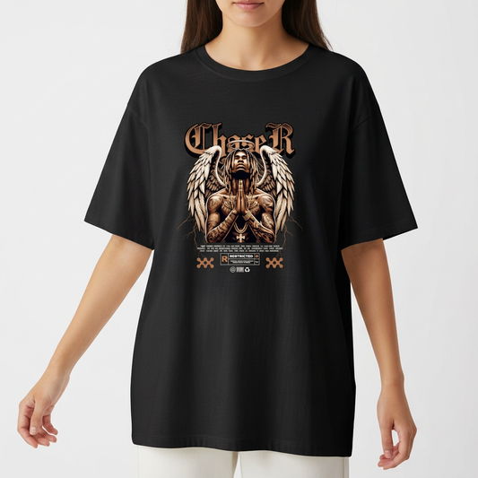 "Praying Thug Angel" Camiseta Oversized Básica