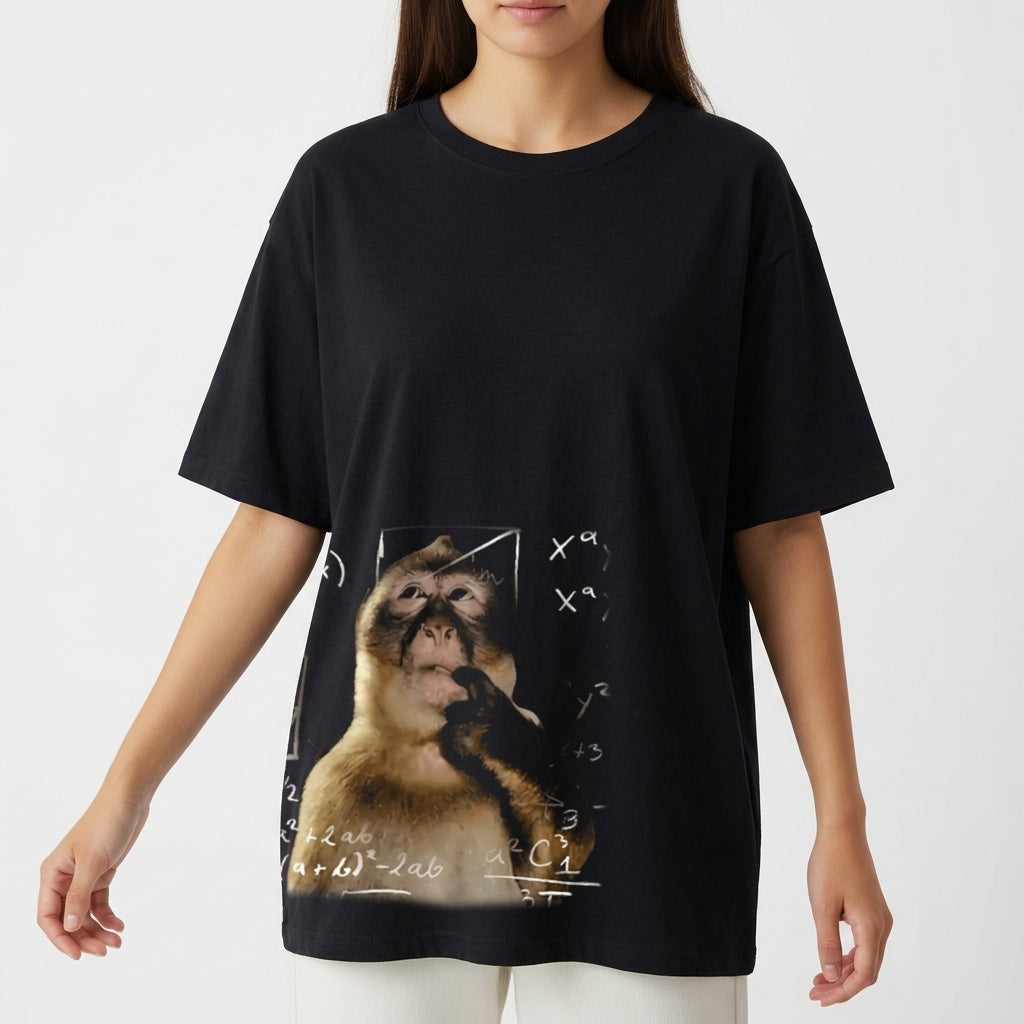 "MACACO ANALYZE" Camiseta Oversized Básica