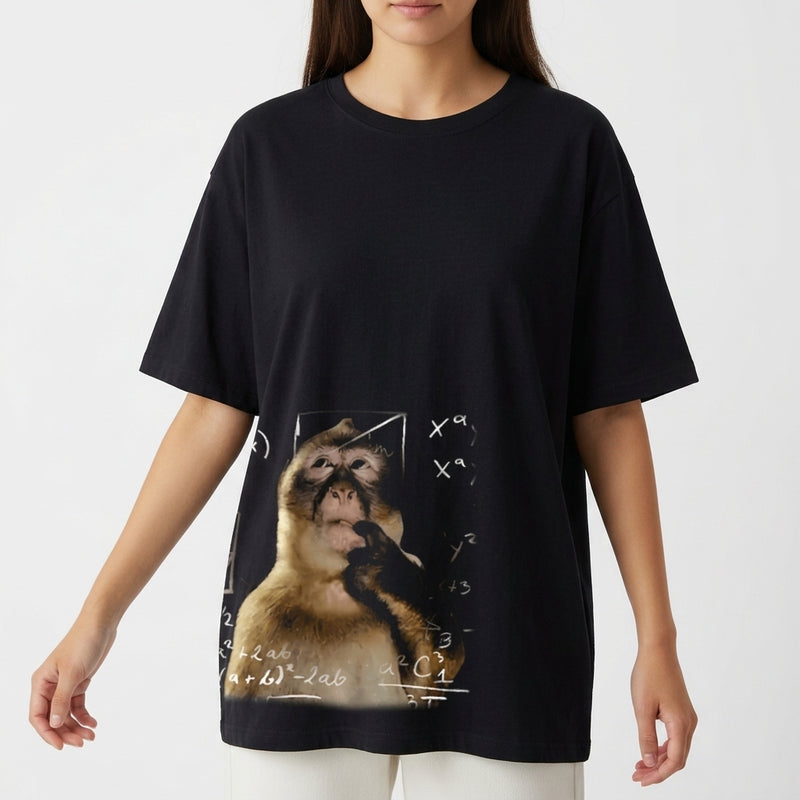 "MACACO ANALYZE" Camiseta Oversized Básica