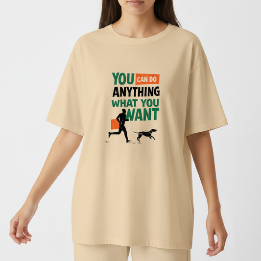 "Camiseta oversized - You can do anything" Camiseta Oversized Básica