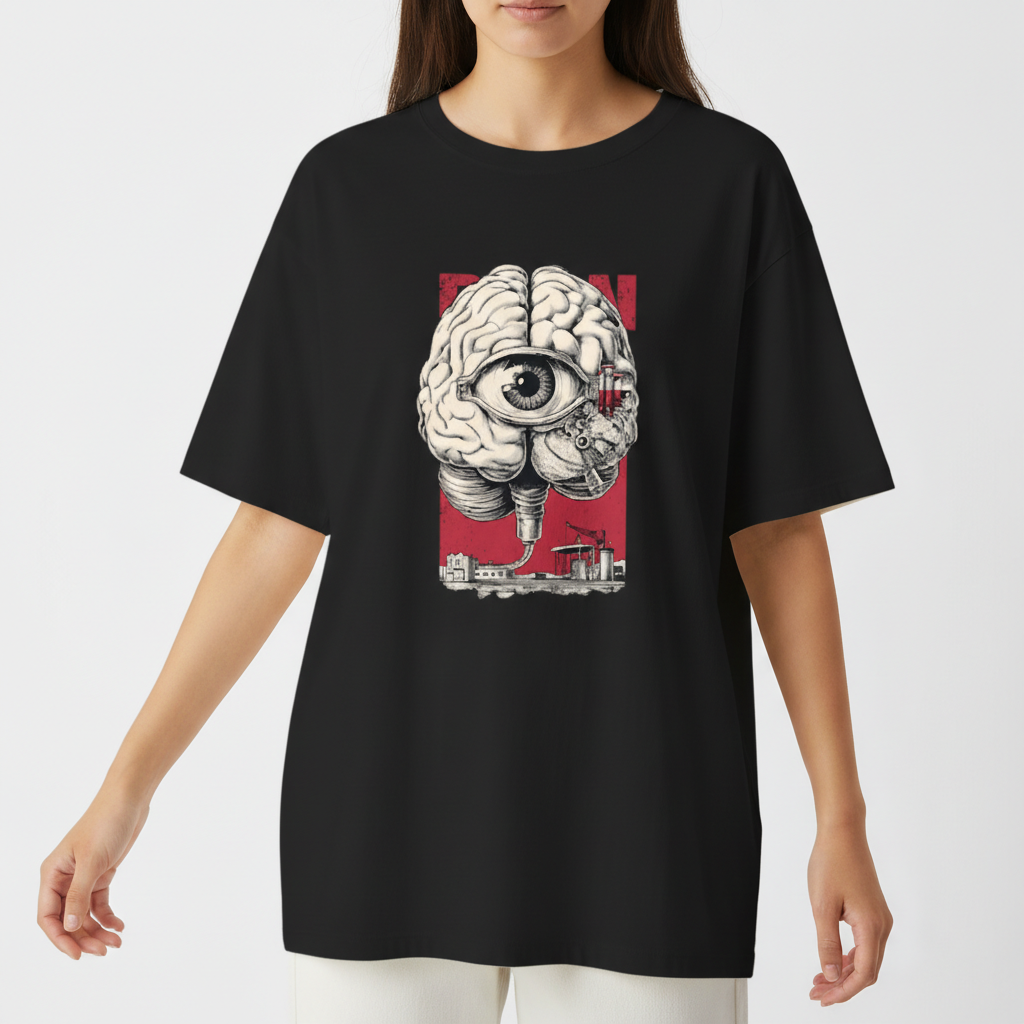 "Camiseta oversized - Brain" Camiseta Oversized Básica