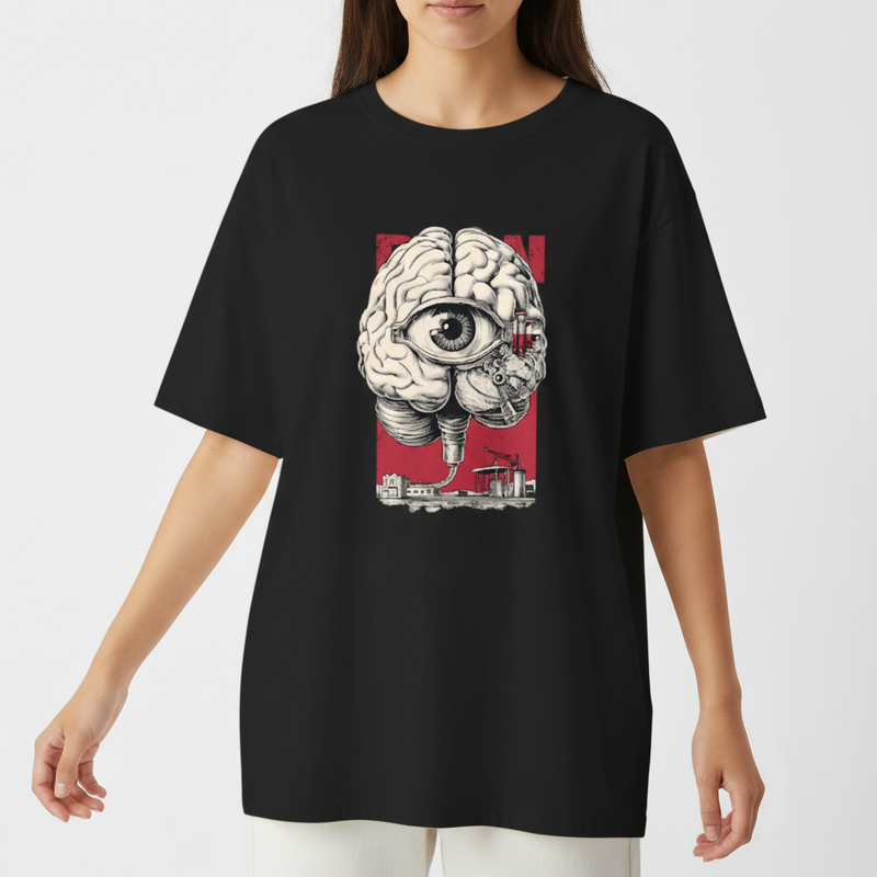 "Camiseta oversized - Brain" Camiseta Oversized Básica