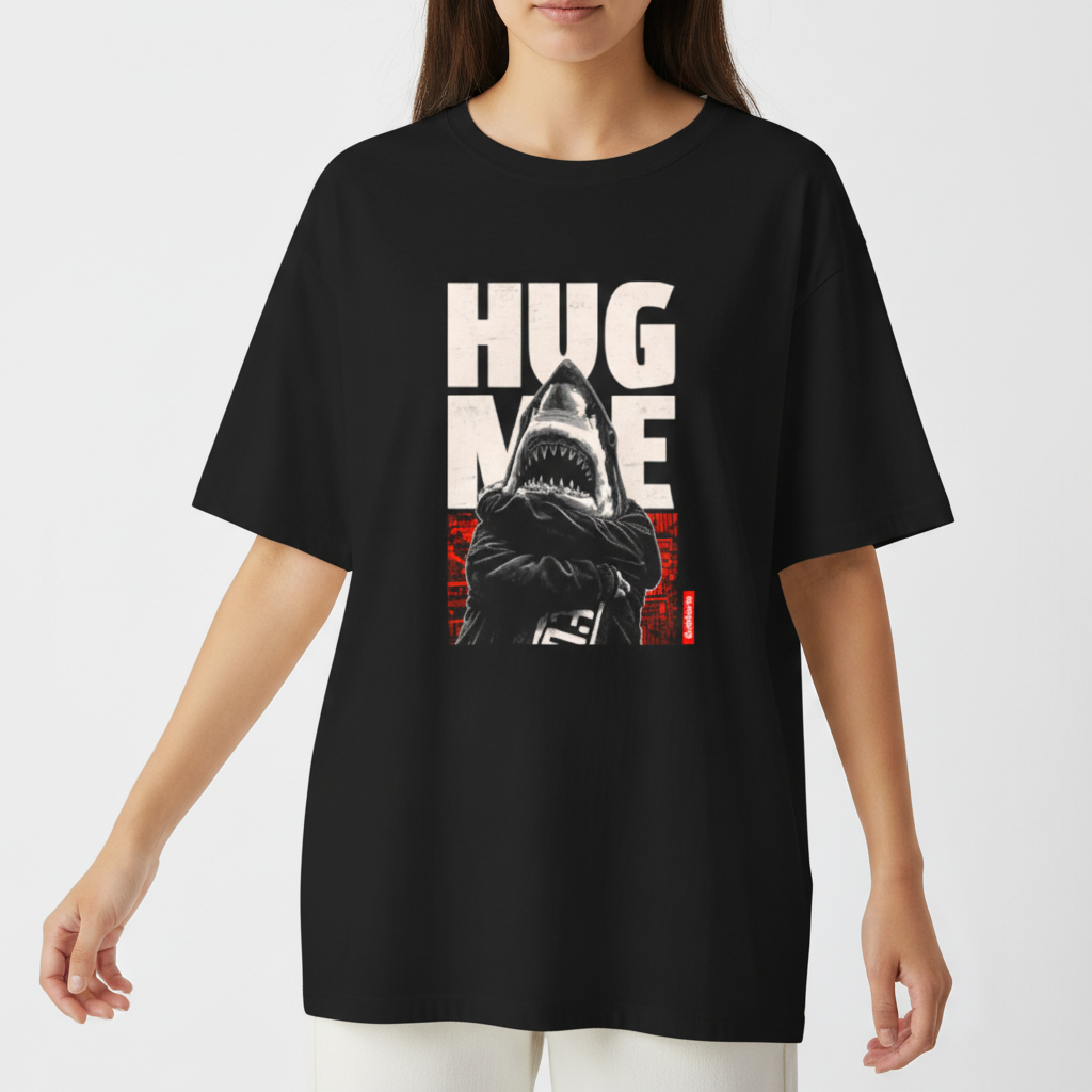 "Camiseta oversized - Hug me" Camiseta Oversized Básica
