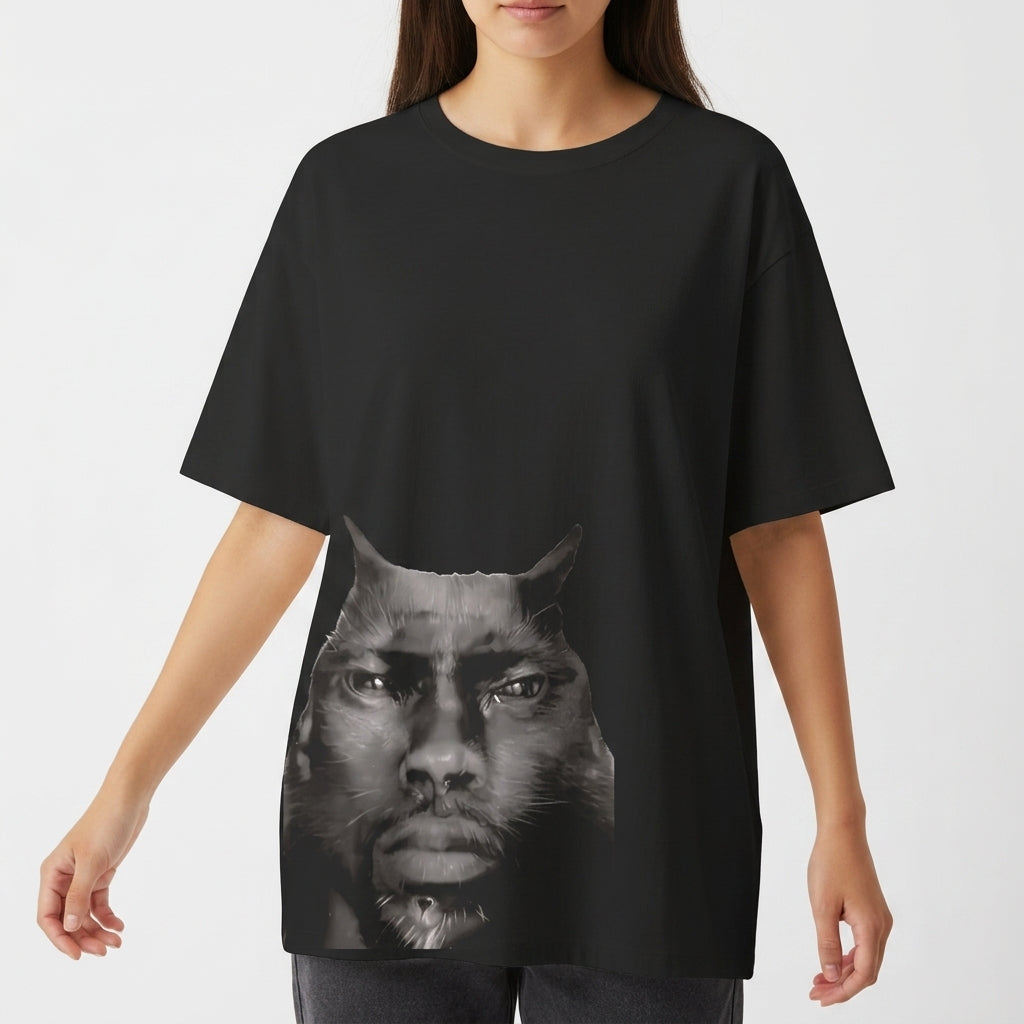 "MEOW MEOW" Camiseta Oversized Básica