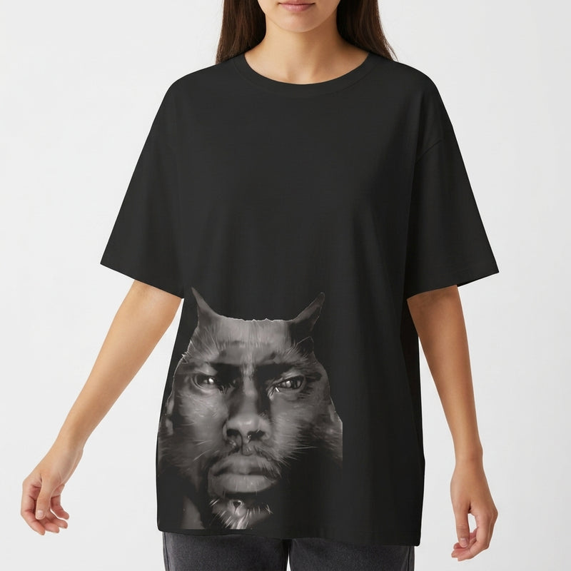 "MEOW MEOW" Camiseta Oversized Básica