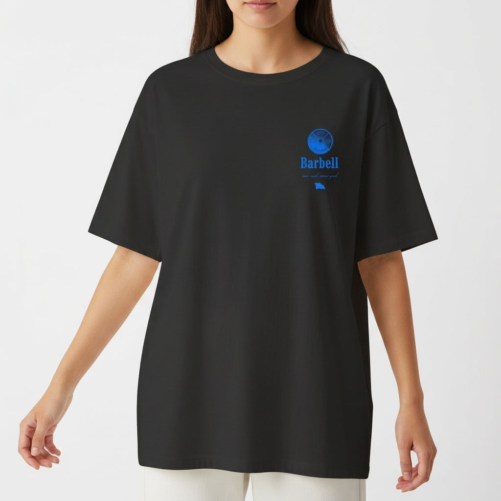 "BN FLAG PRETO/AZUL" Camiseta Oversized Básica