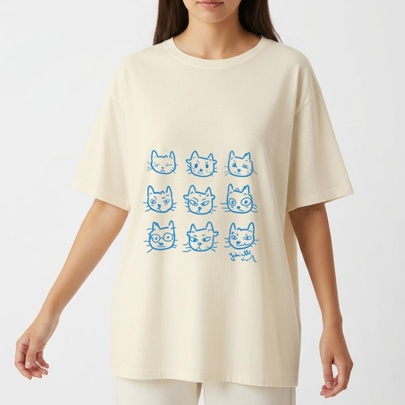 "Gatos rostinhos" Camiseta Oversized Básica