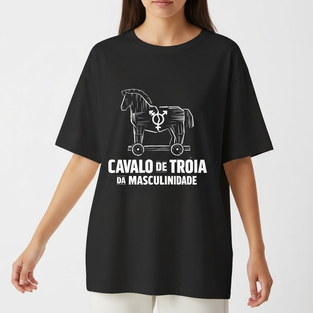 "CAVALO DE TRóIA" Camiseta Oversized Básica
