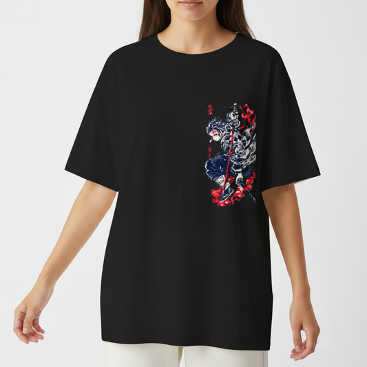 "Camiseta Tanjiro Oversized" Camiseta Oversized Básica
