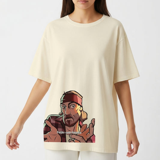 "FEIJÃO COM FARINHA" Camiseta Oversized Básica