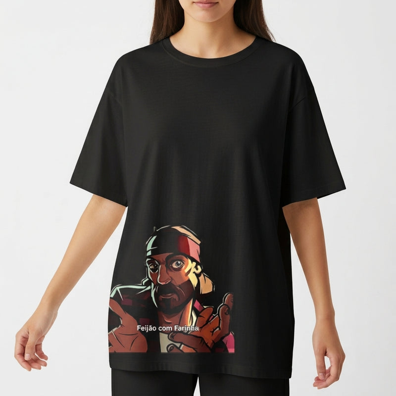"FEIJÃO COM FARINHA" Camiseta Oversized Básica