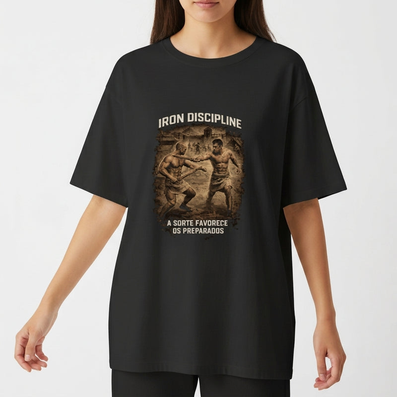 ""A SORTE FAVORECE OS PREPARADOS" Camiseta Oversized Básica" Camiseta Oversized Básica