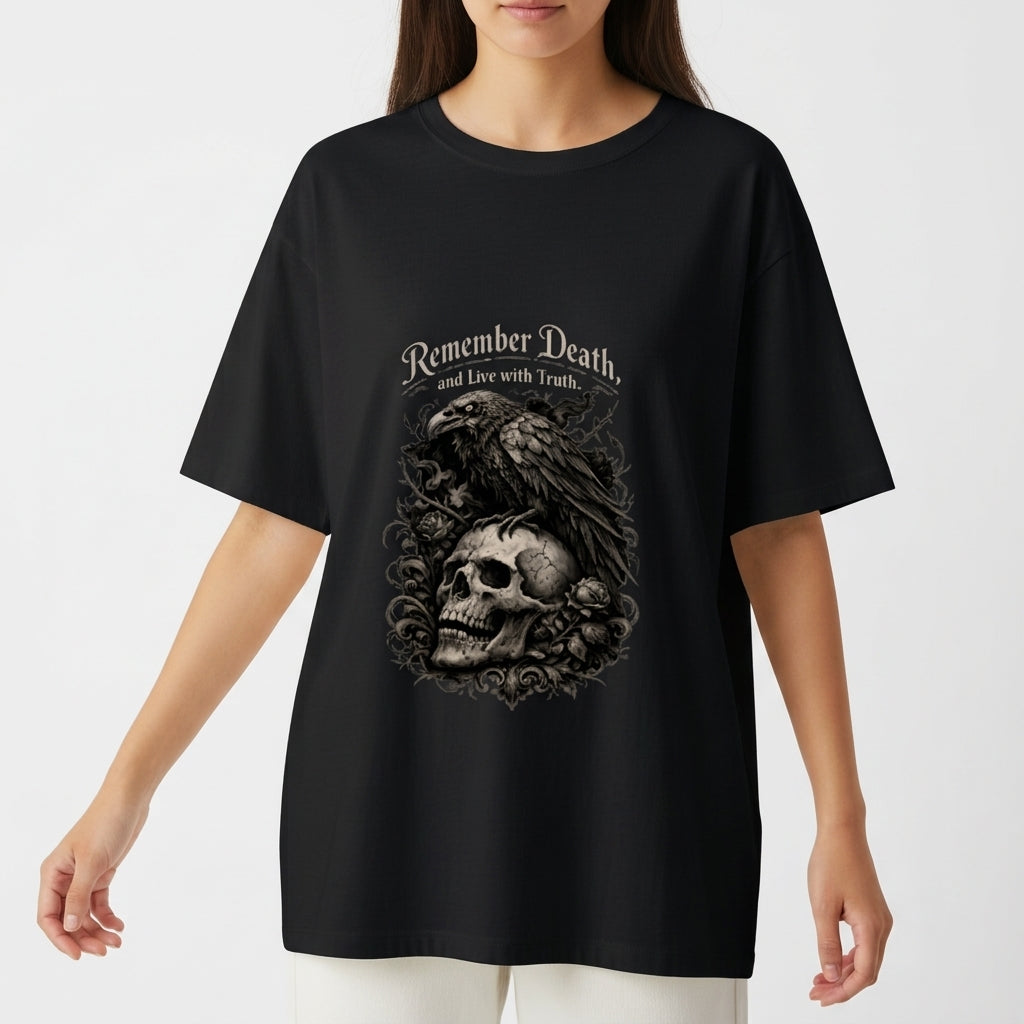 "Remember Death" Camiseta Oversized Básica