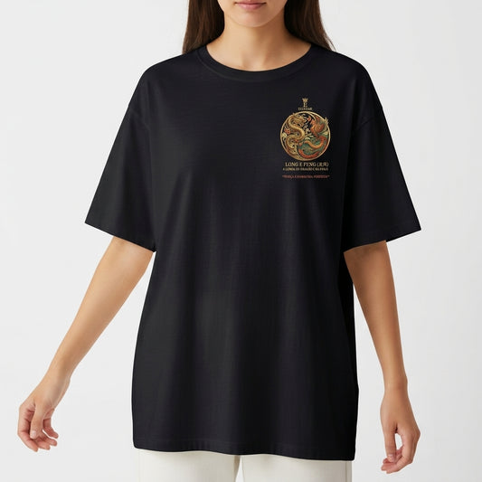 "Long & Feng – Unidos pelo Destino" Camiseta Oversized Básica