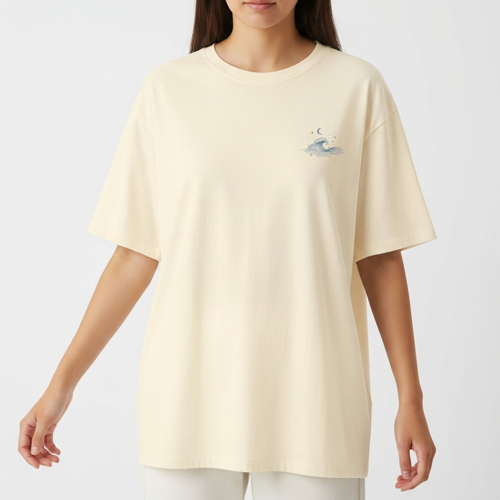 "Camiseta Oversized - Entre Marés" Camiseta Oversized Básica