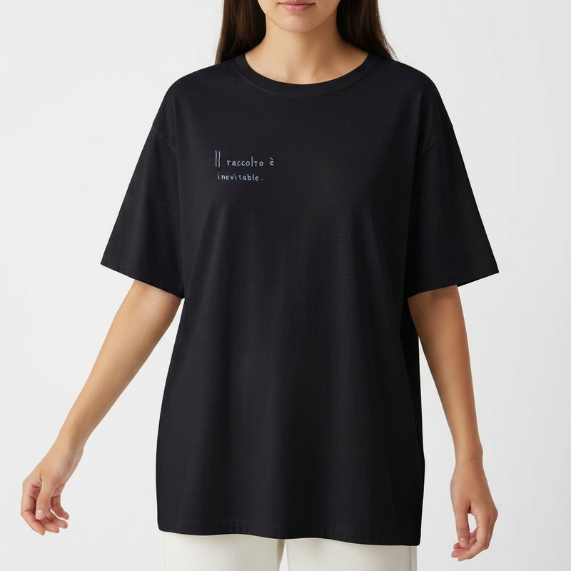 "A colheita é inevitável." Camiseta Oversized Básica