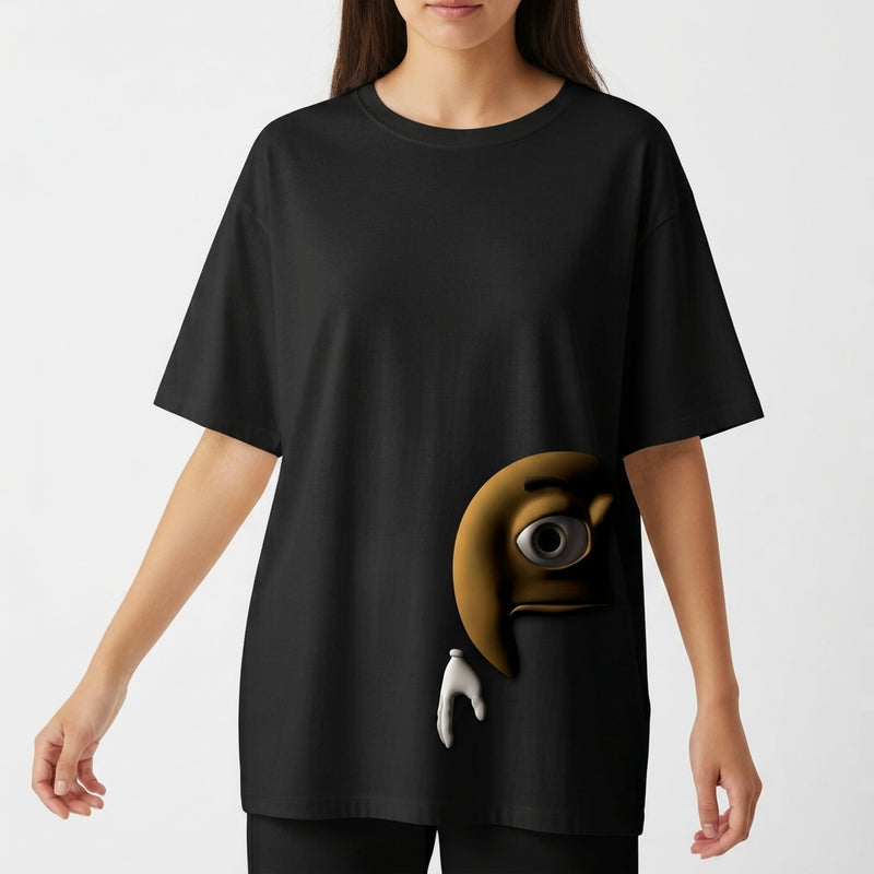 "EMOJI DARK" Camiseta Oversized Básica