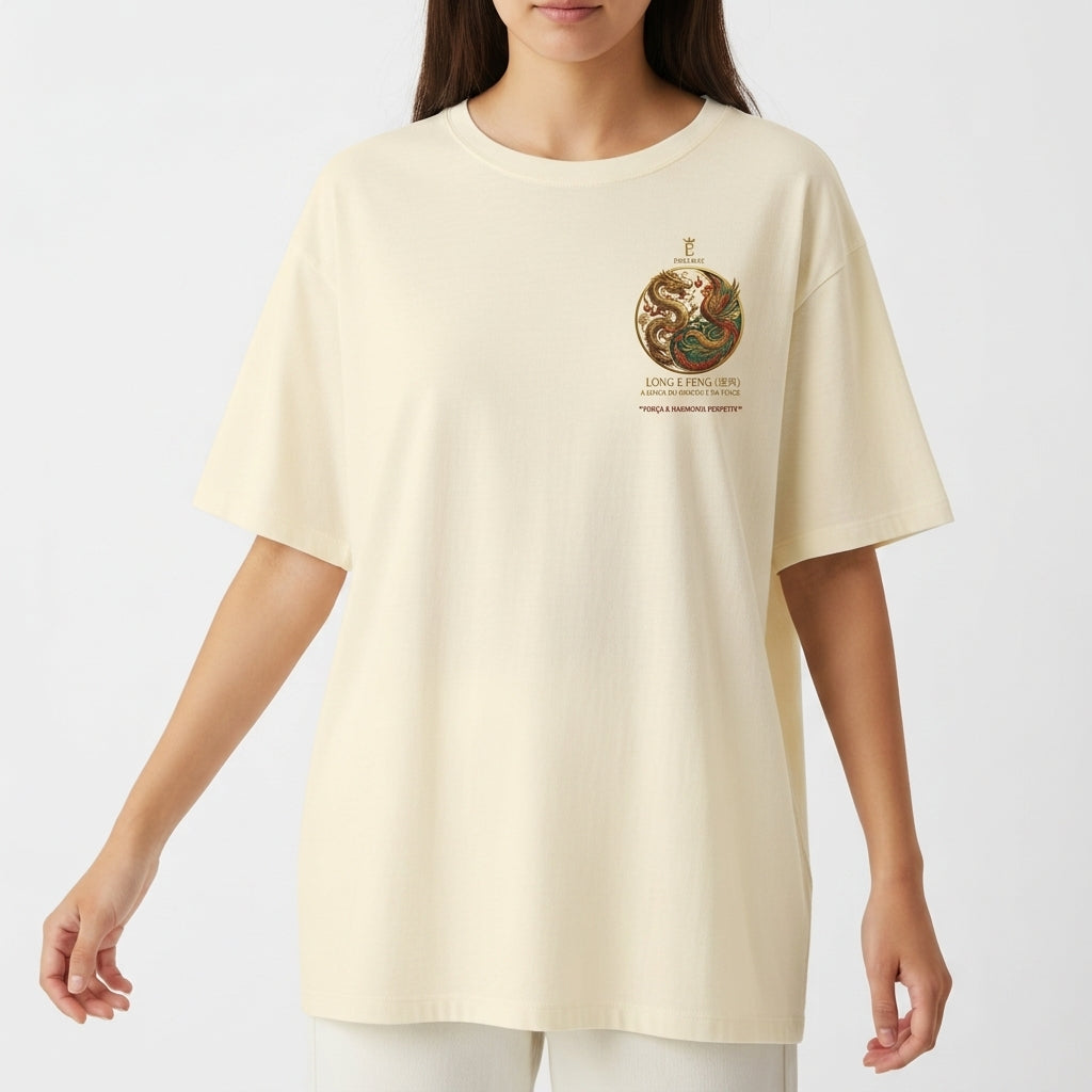 "Long & Feng – Unidos pelo Destino" Camiseta Oversized Básica
