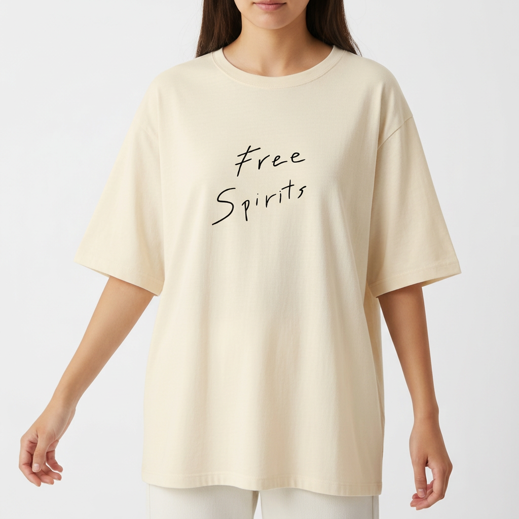 "Espiritos livres" Camiseta Oversized Básica