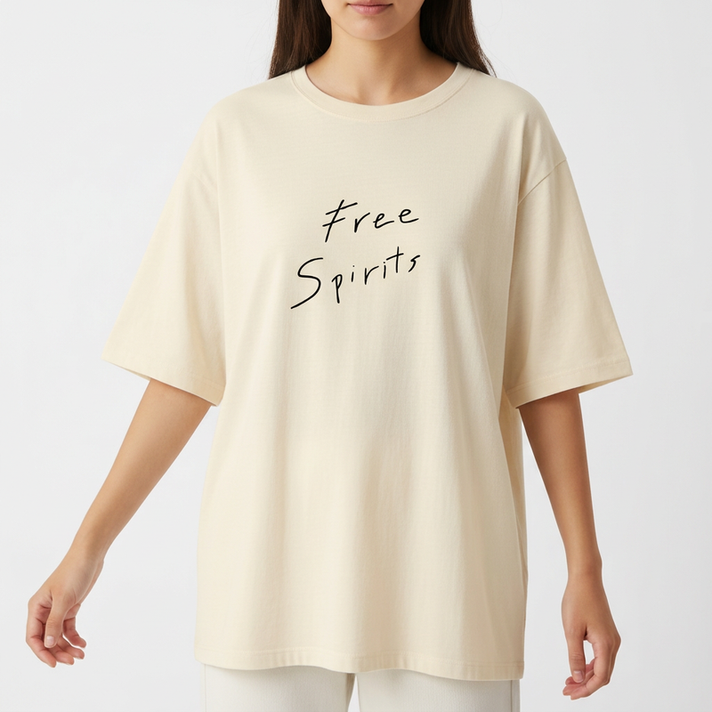 "Espiritos livres" Camiseta Oversized Básica