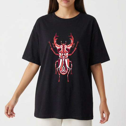 "Camiseta Besouro Independente - Stag Vermelho" Camiseta Oversized Básica