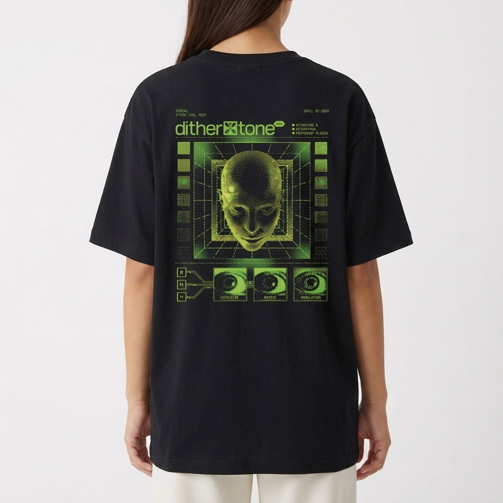 "DITHERTONEPRO versized" Camiseta Oversized Básica