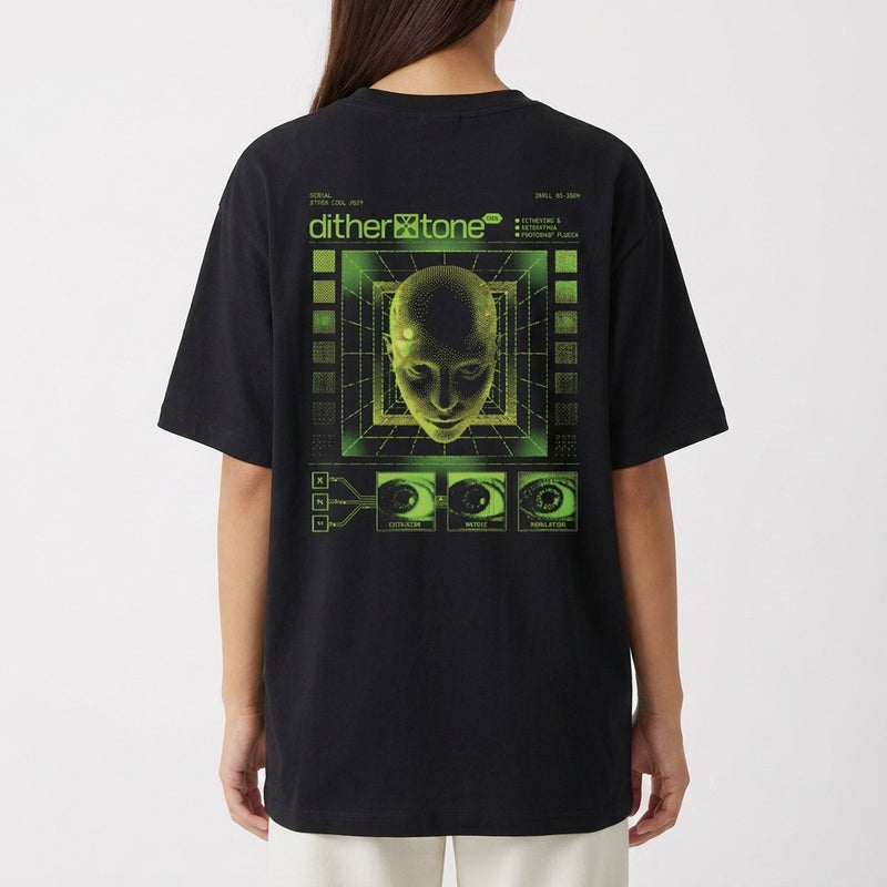 "DITHERTONEPRO versized" Camiseta Oversized Básica
