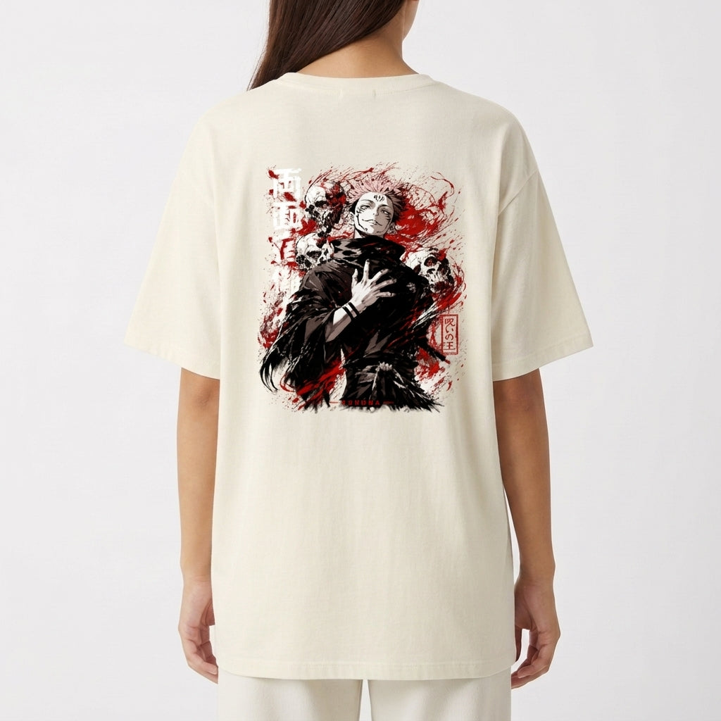 "Domain Expansion - Sukuna" Camiseta Oversized Básica