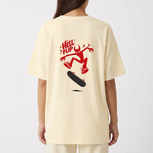 "Hell Filp" Camiseta Oversized Básica