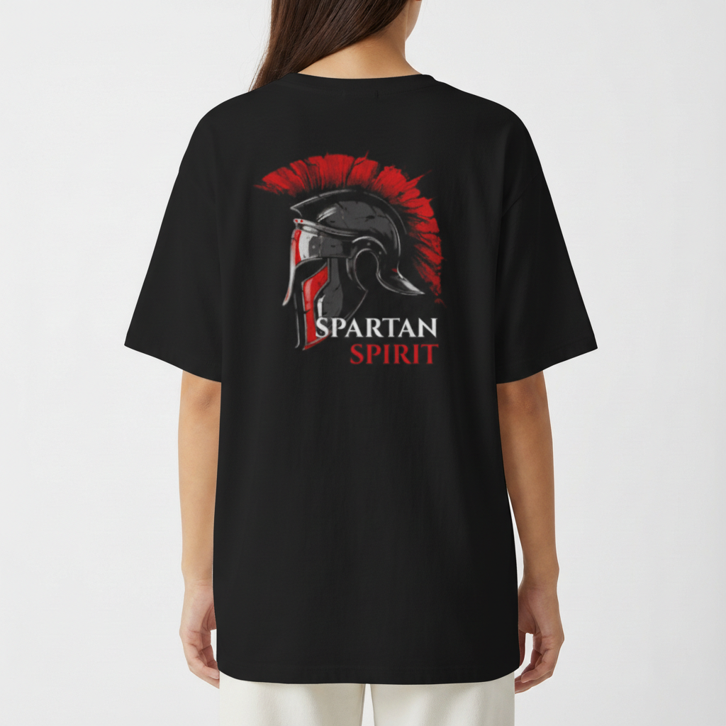"Camiseta Oversized - Espírito Espartano" Camiseta Oversized Básica