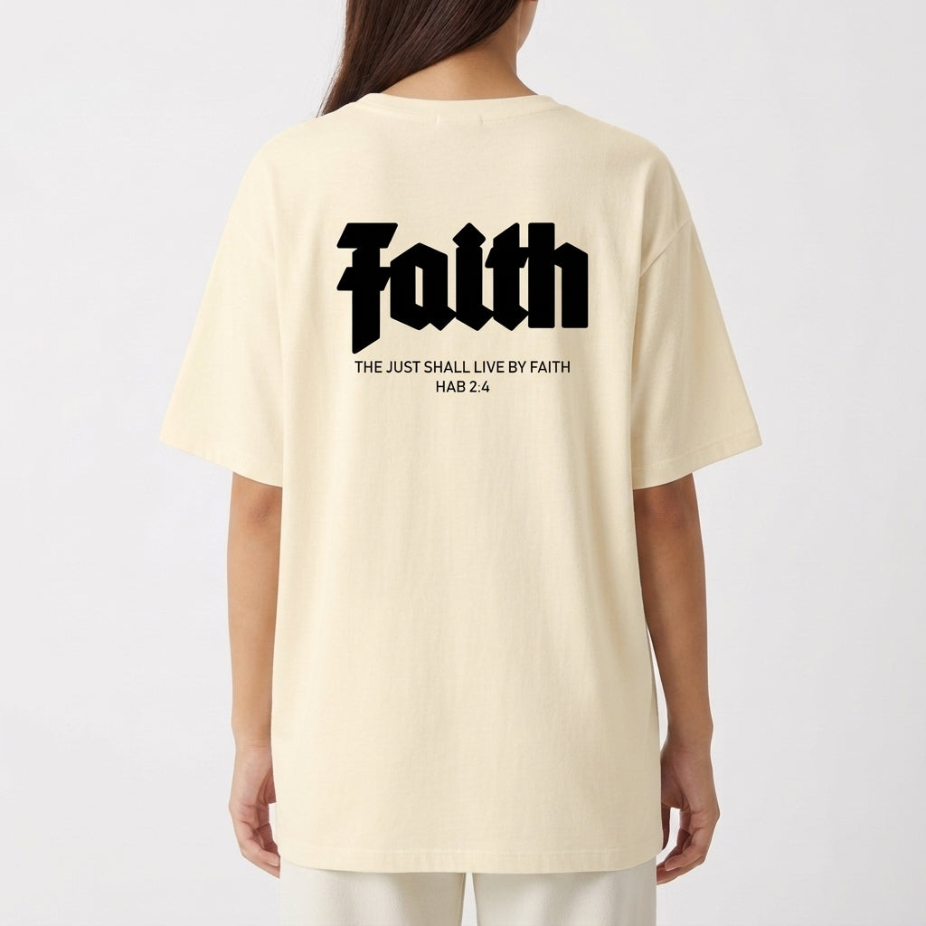 "Camiseta Oversized Faith" Camiseta Oversized Básica