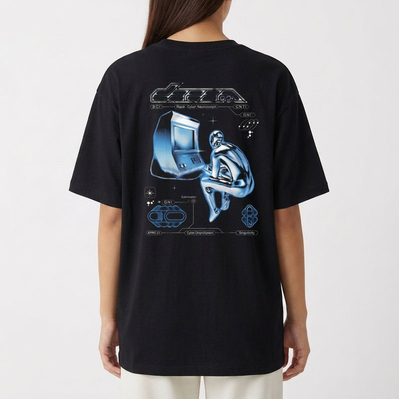 "CIBER over" Camiseta Oversized Básica