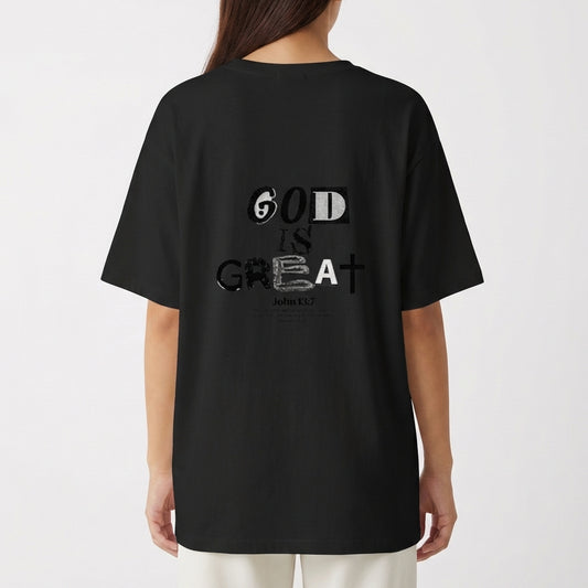 "God is great" Camiseta Oversized Básica