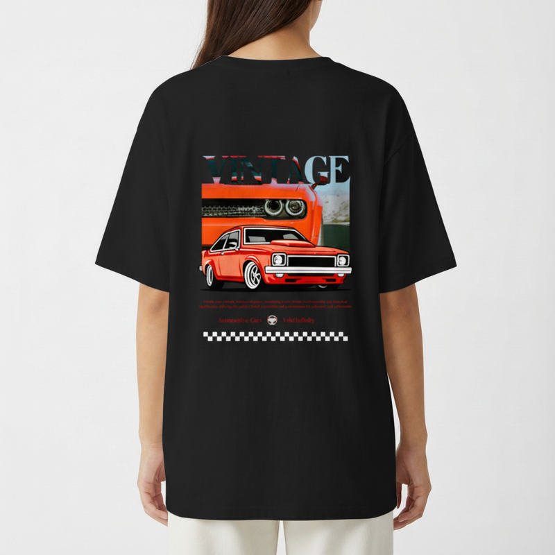 "Camiseta Oversized Básica - Vintage" Camiseta Oversized Básica