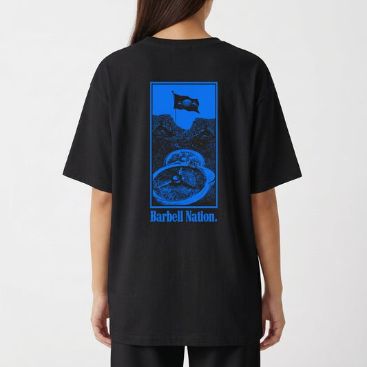 "BN FLAG PRETO/AZUL" Camiseta Oversized Básica