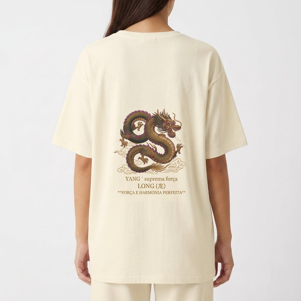 "Long & Feng – Unidos pelo Destino" Camiseta Oversized Básica