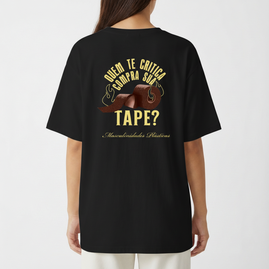 "TAPE- verso" Camiseta Oversized Básica