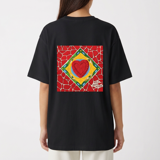 "Camiseta Oversized Básica - Gaiola (Moça, Minha Menina)" Camiseta Oversized Básica