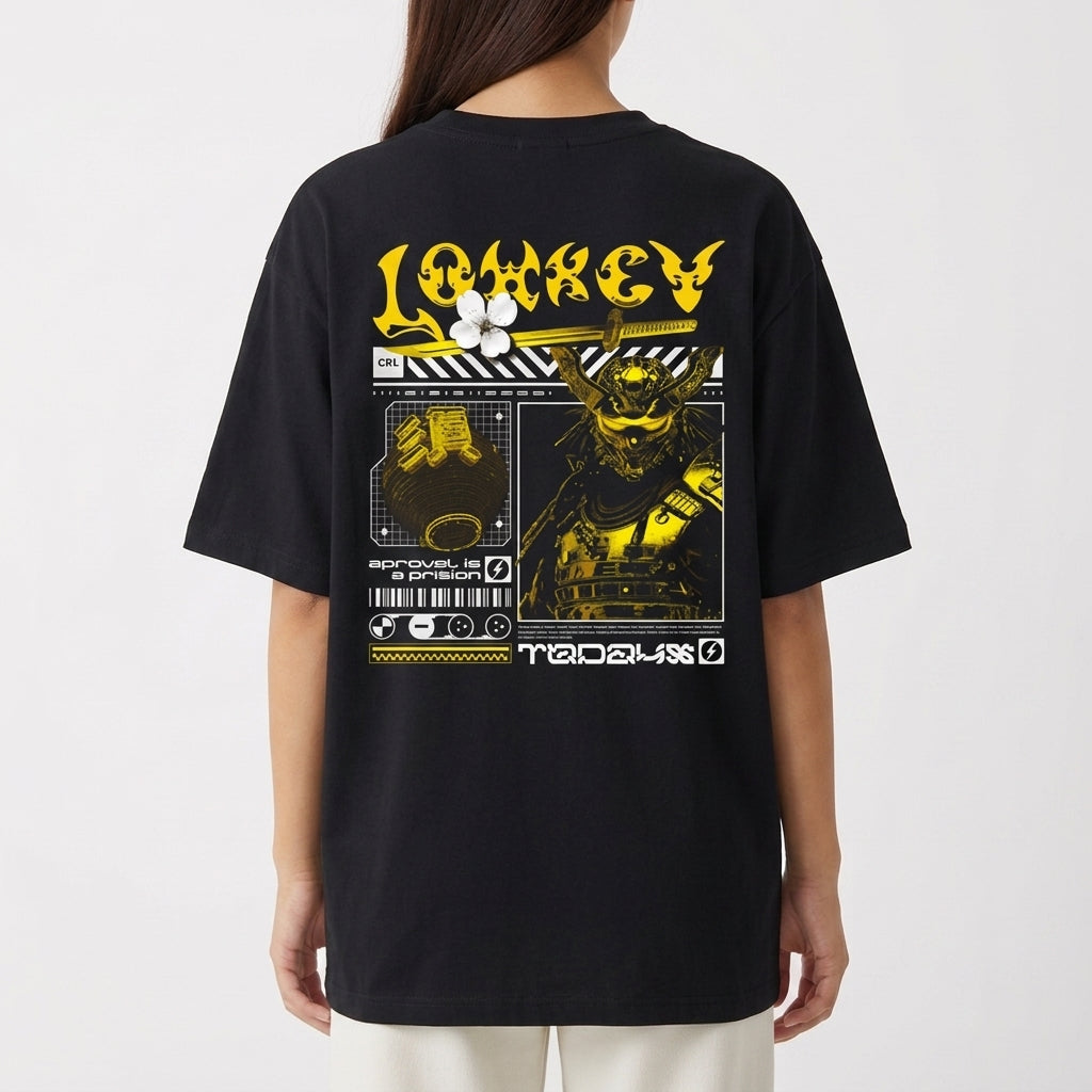 "Cyber Samurai" Camiseta Oversized Básica